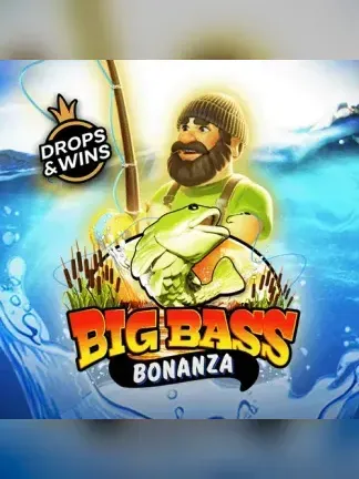 Big Bass Bonanza slotunun kapak görseli, balıkçı ve büyük balık