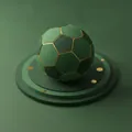 Kâğıttan kesilmiş futbol topu: futbol bahisleri simgesi